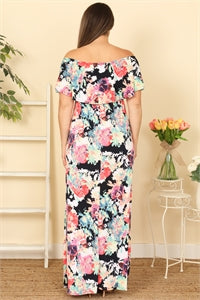 Floral Off-Shoulder Plus size