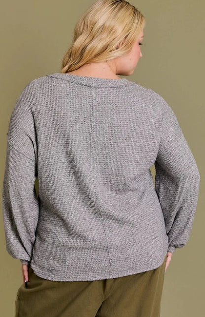 Cozy Twist Front Knit Top