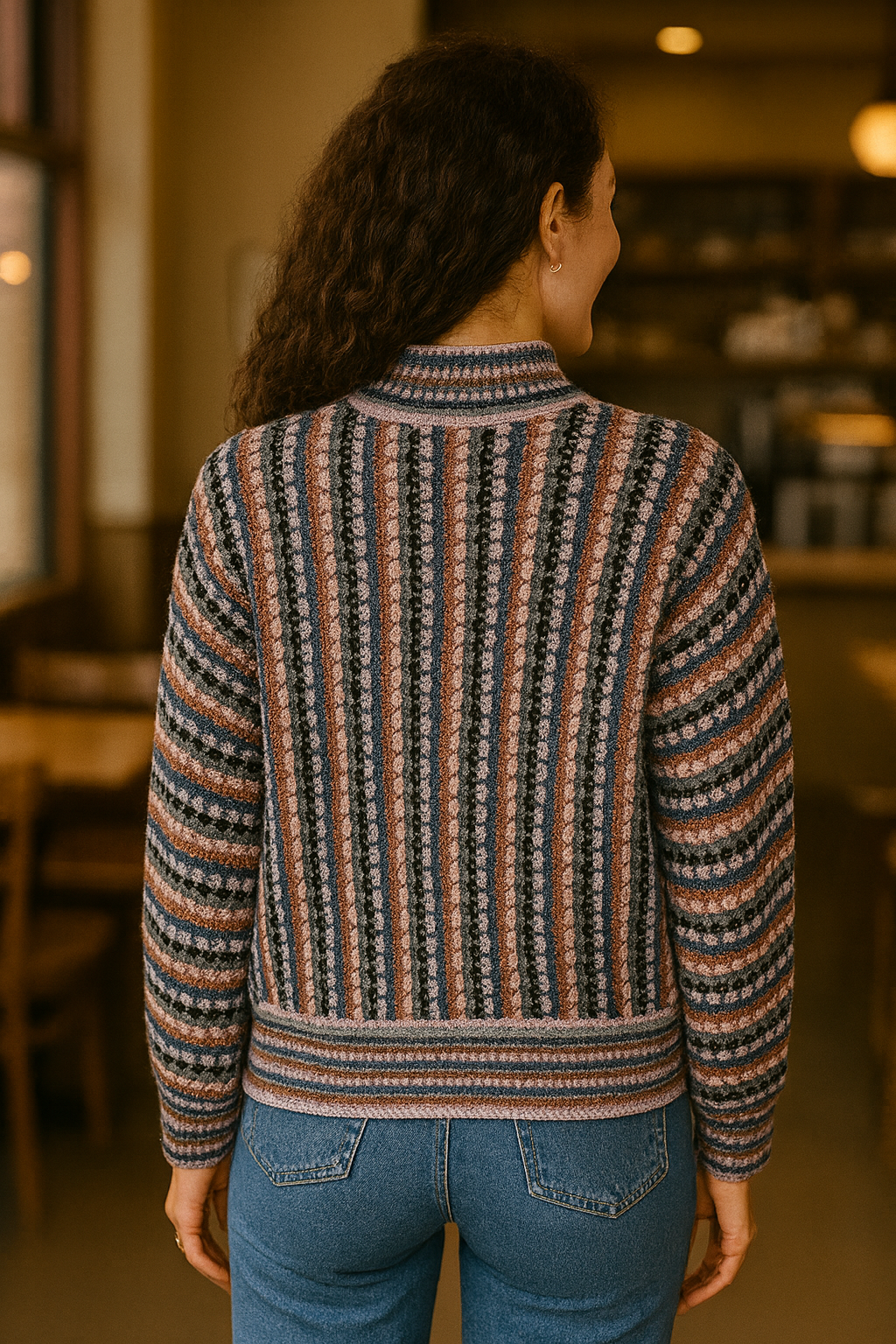Mutli Color Crew Neck Sweater