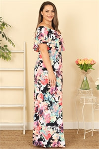 Floral Off-Shoulder Plus size