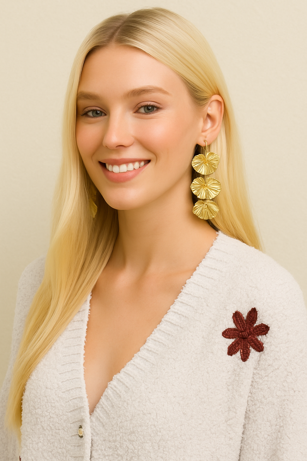 Emroidered Sweater Cardigan