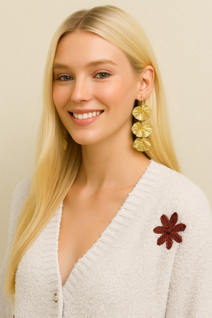 Emroidered Sweater Cardigan