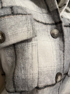 Fringe Hem Plaid Shacket