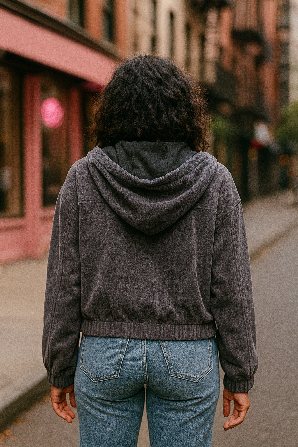 Cozy Corduroy Zip-up Hoodie