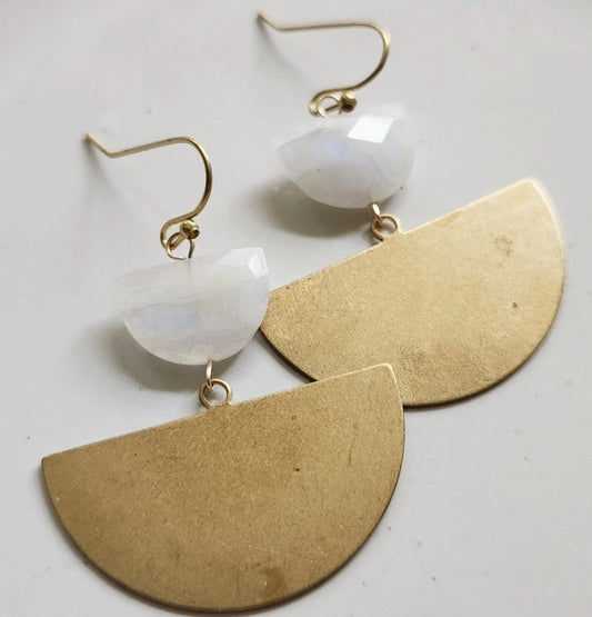 Crescent Rainbow Moonstone - Sare Sela Collection