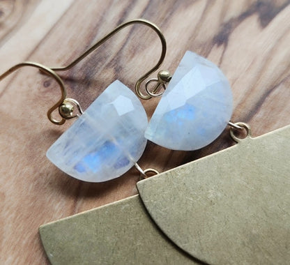 Crescent Rainbow Moonstone - Sare Sela Collection