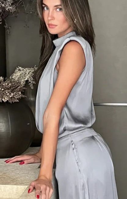 Mock Neck Padded Shoulder With Lace Trim Bodysuit